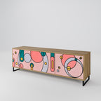 GOSSAMER ECHOES TV-Lowboard mit 3 Türen in Eiche-Optik