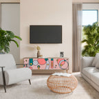 GOSSAMER ECHOES TV-Lowboard mit 3 Türen in Eiche-Optik