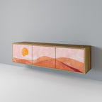 LUMINOUS SUNLIGHT TV-Lowboard mit 3 Türen in Eiche-Optik