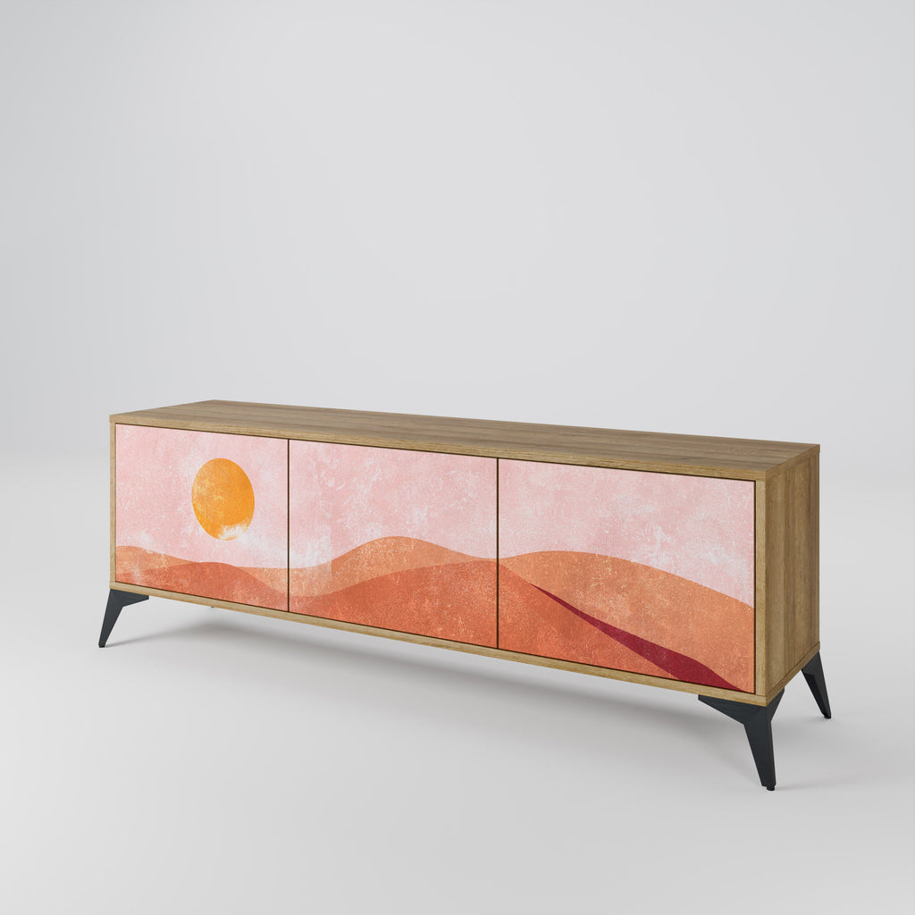 LUMINOUS SUNLIGHT TV-Lowboard mit 3 Türen in Eiche-Optik