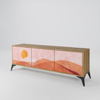 LUMINOUS SUNLIGHT TV-Lowboard mit 3 Türen in Eiche-Optik