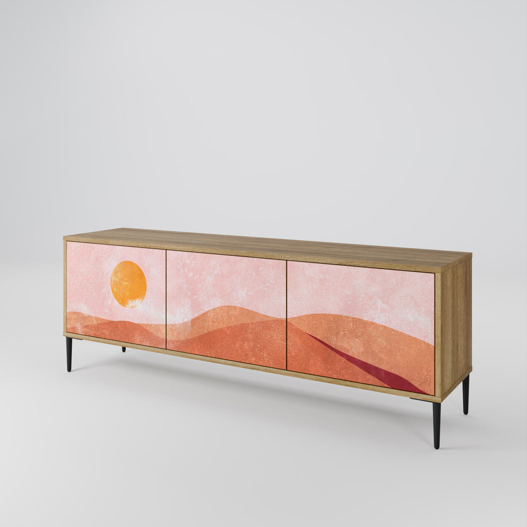 LUMINOUS SUNLIGHT TV-Lowboard mit 3 Türen in Eiche-Optik