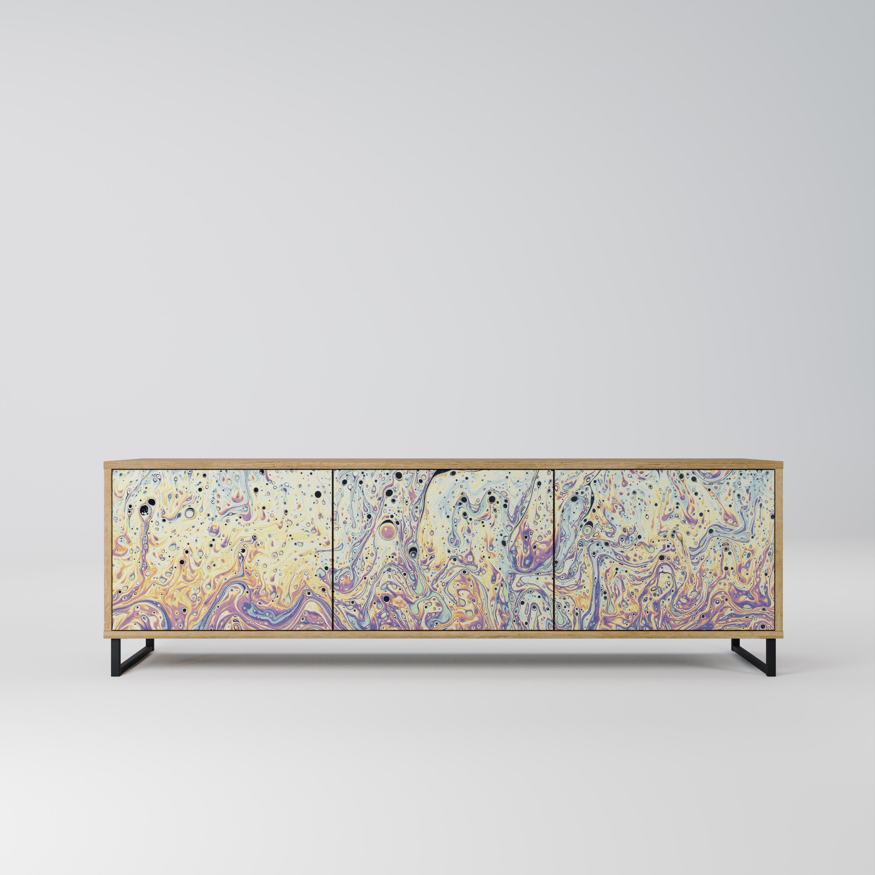 MOSAIC OF COLORS TV-Lowboard mit 3 Türen in Eiche-Optik