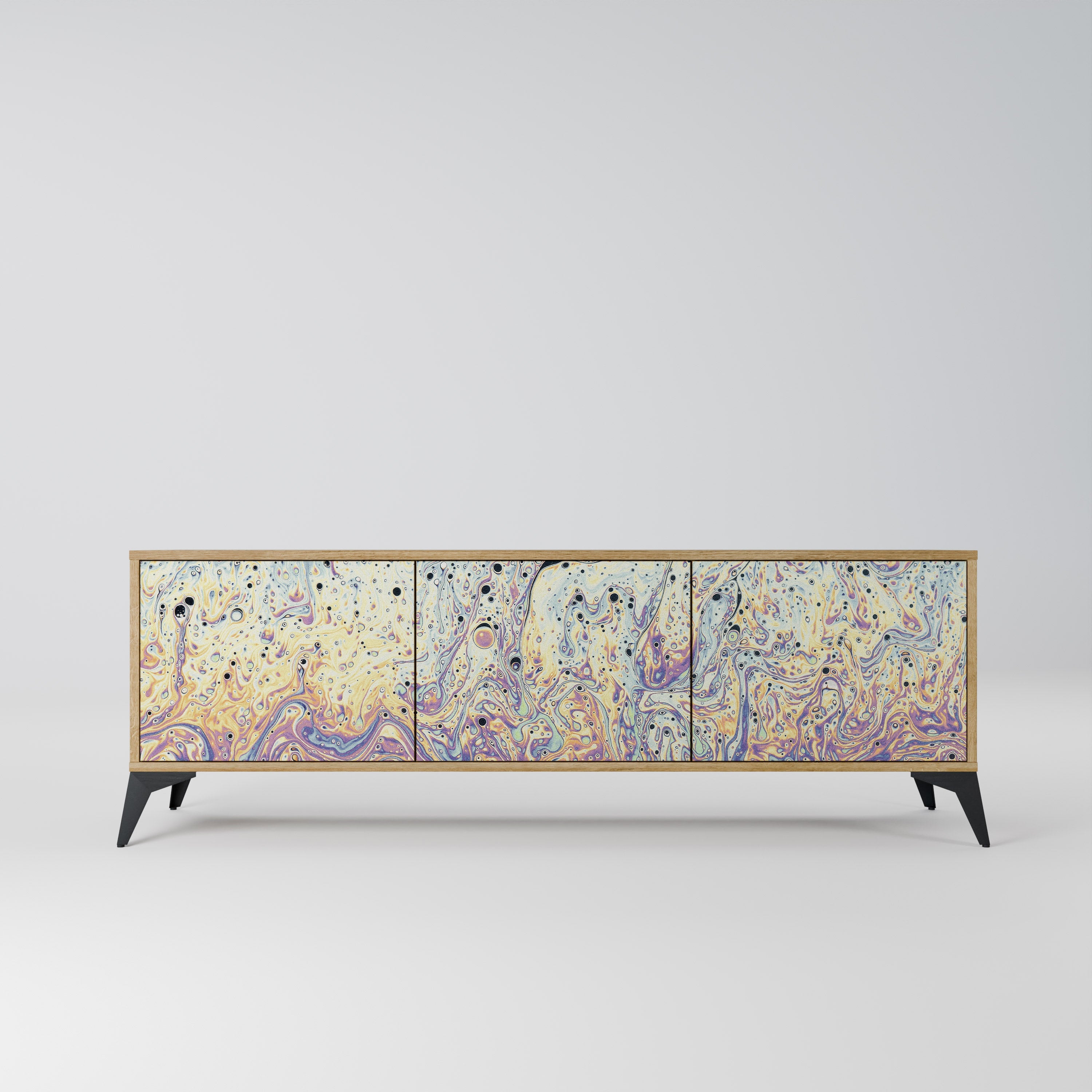 MOSAIC OF COLORS TV-Lowboard mit 3 Türen in Eiche-Optik