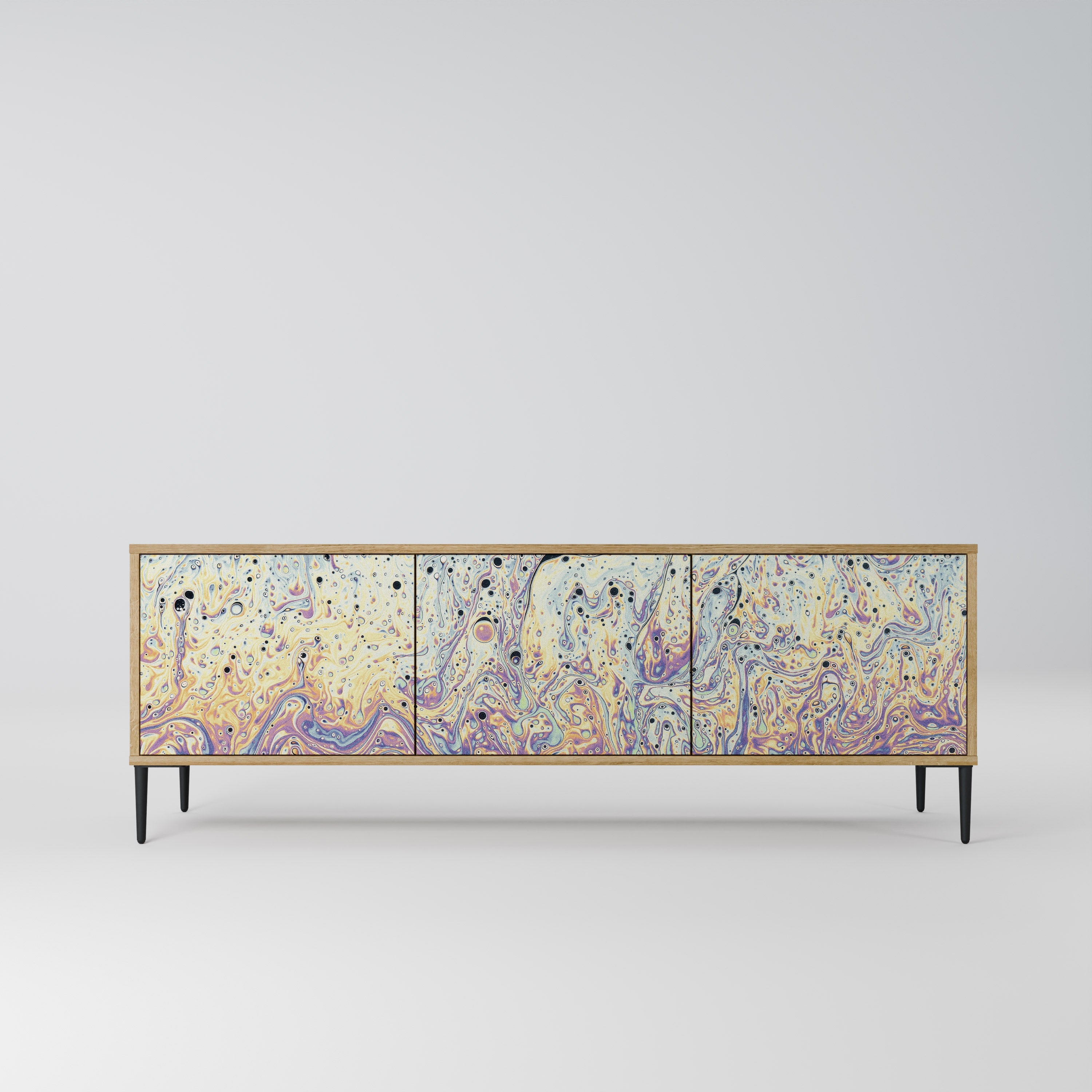 MOSAIC OF COLORS TV-Lowboard mit 3 Türen in Eiche-Optik