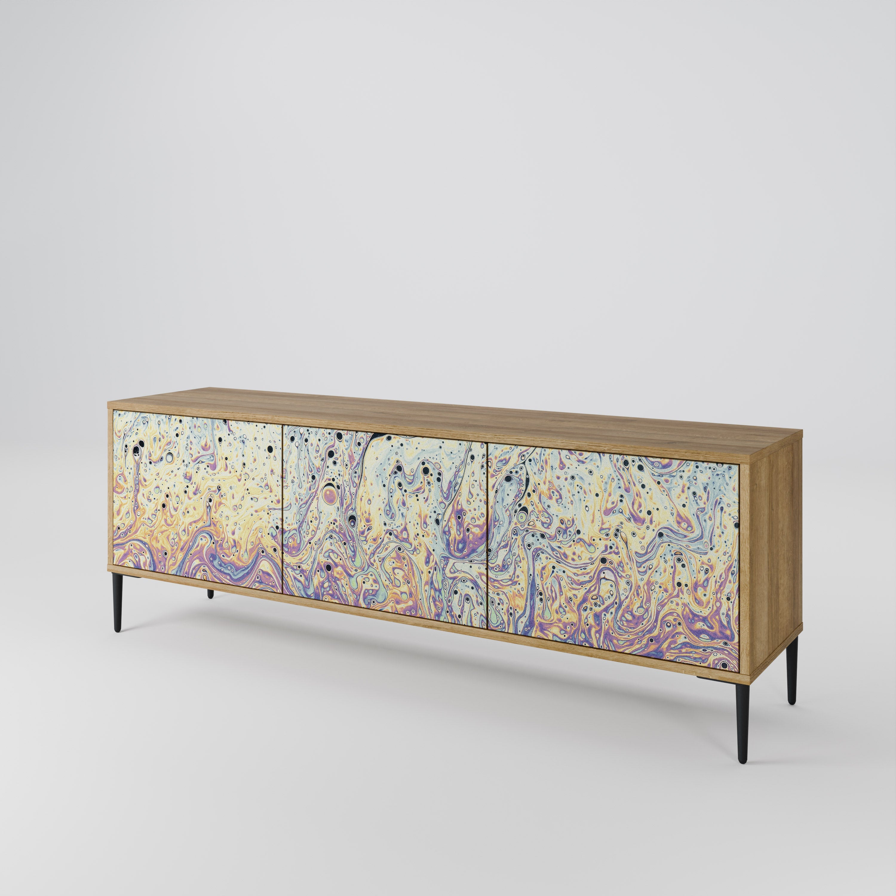 MOSAIC OF COLORS TV-Lowboard mit 3 Türen in Eiche-Optik