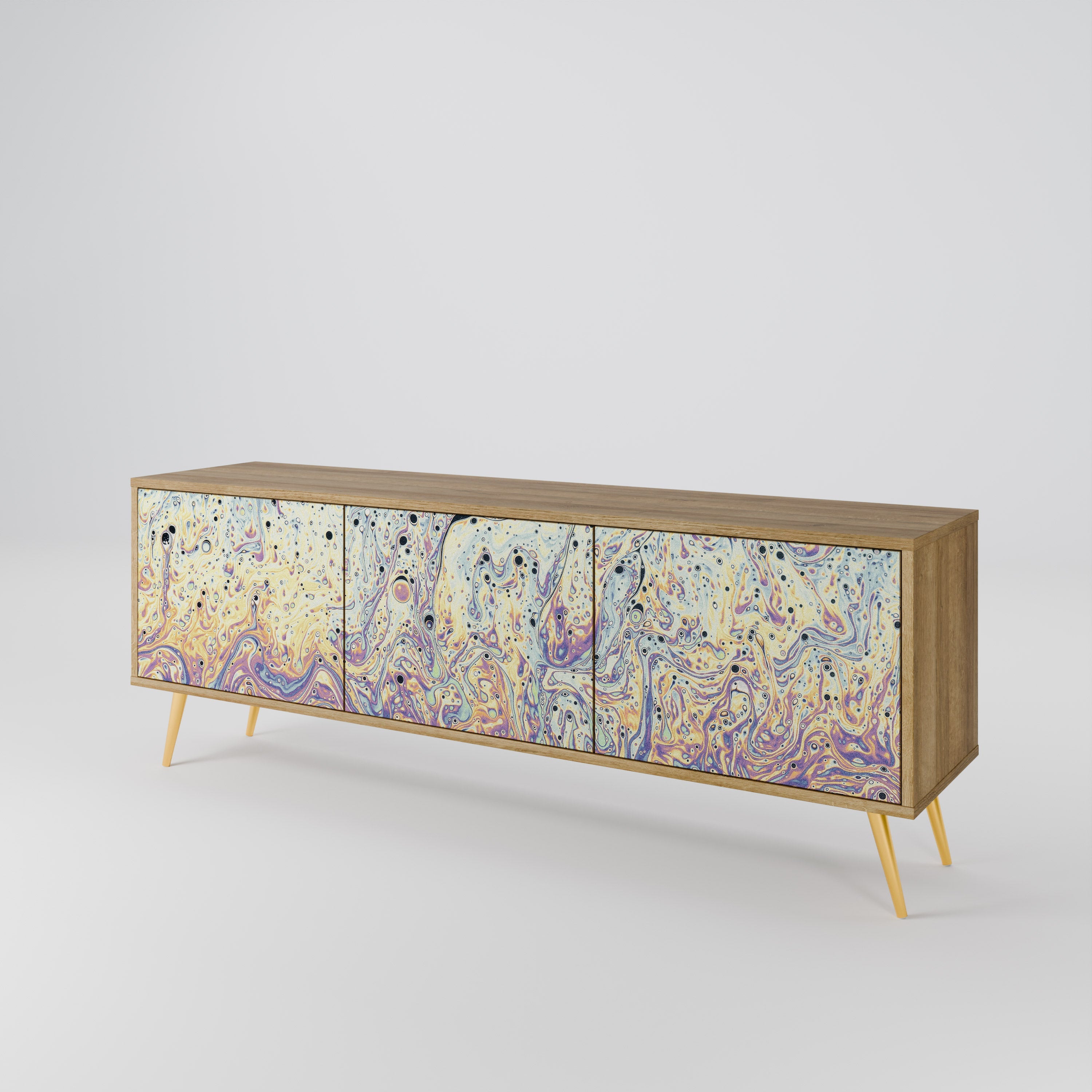 MOSAIC OF COLORS TV-Lowboard mit 3 Türen in Eiche-Optik