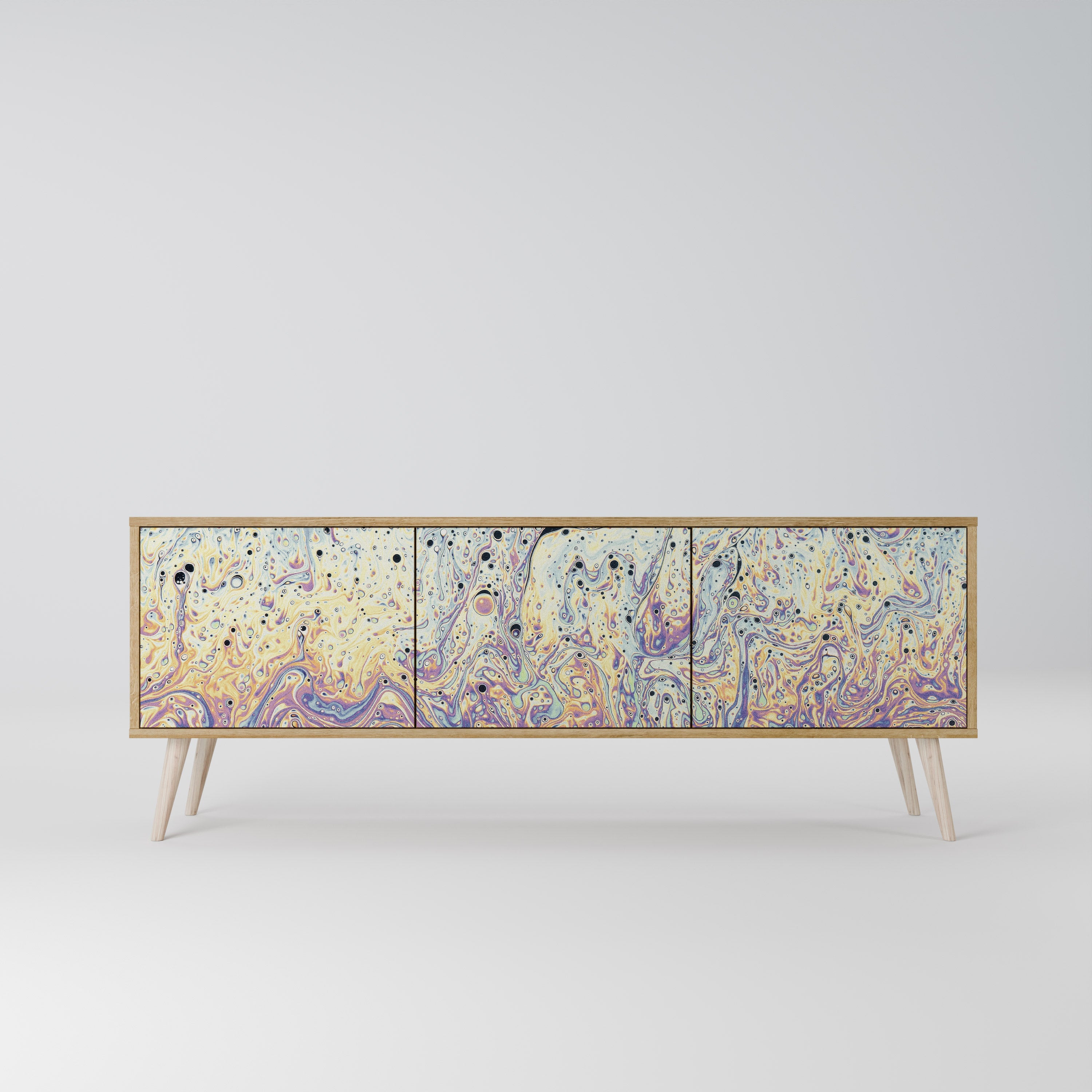 MOSAIC OF COLORS TV-Lowboard mit 3 Türen in Eiche-Optik