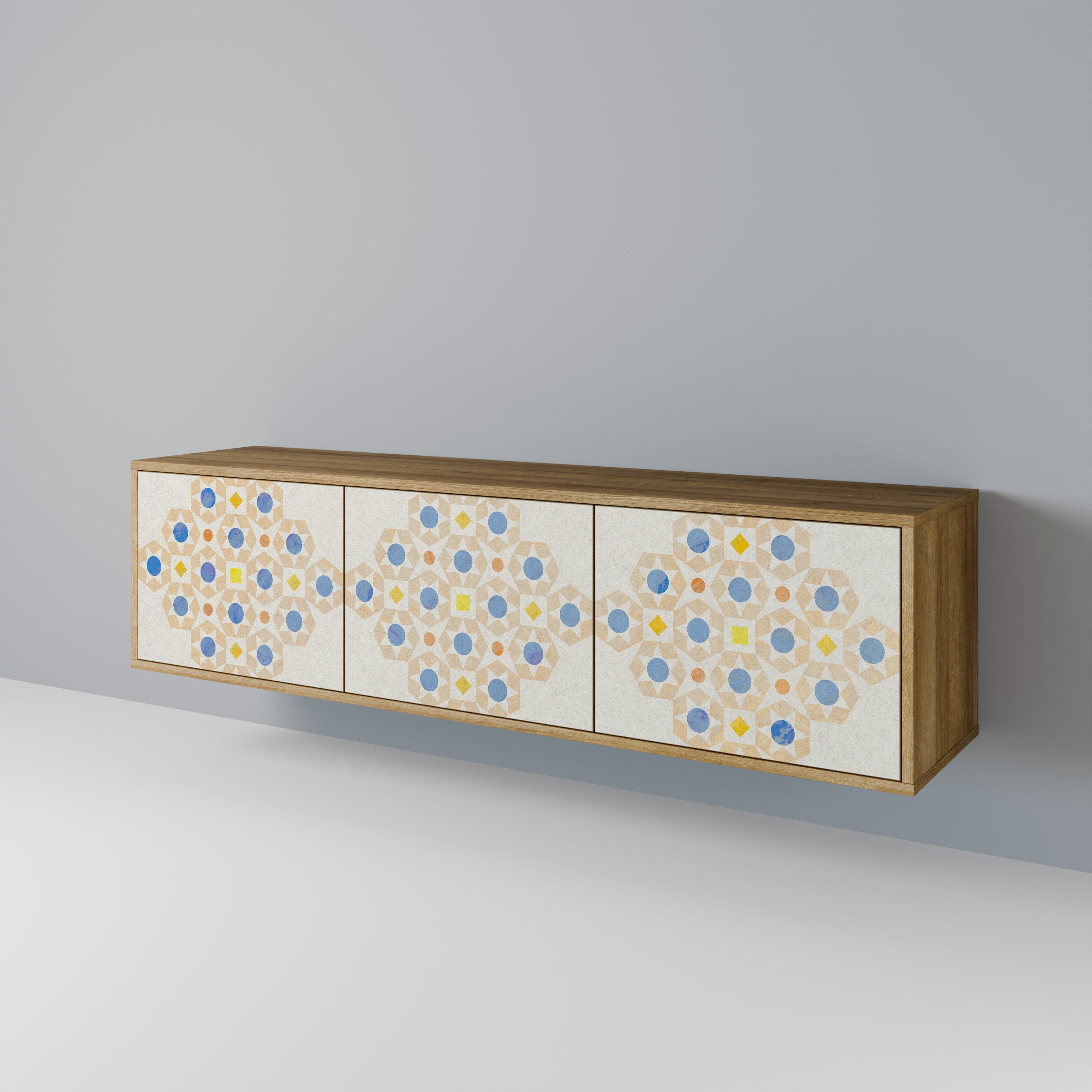 PATTERNED PRISM 3-Door TV Cabinet