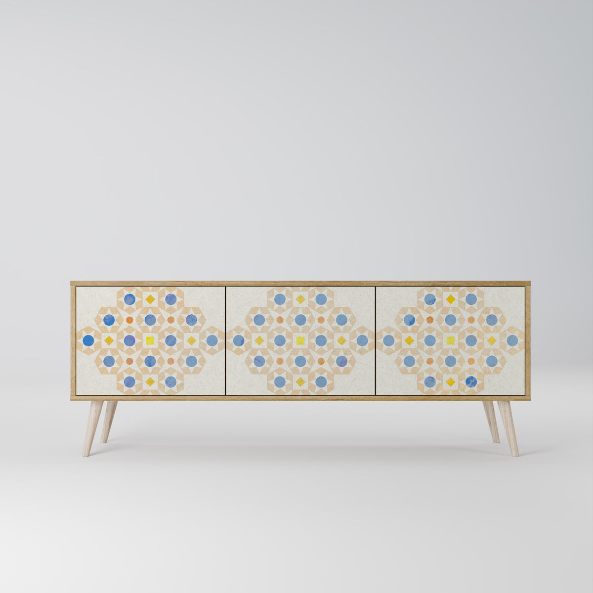 PATTERNED PRISM 3-Door TV Cabinet