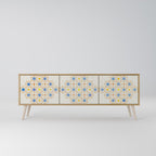 PATTERNED PRISM TV-Lowboard mit 3 Türen in Eiche-Optik