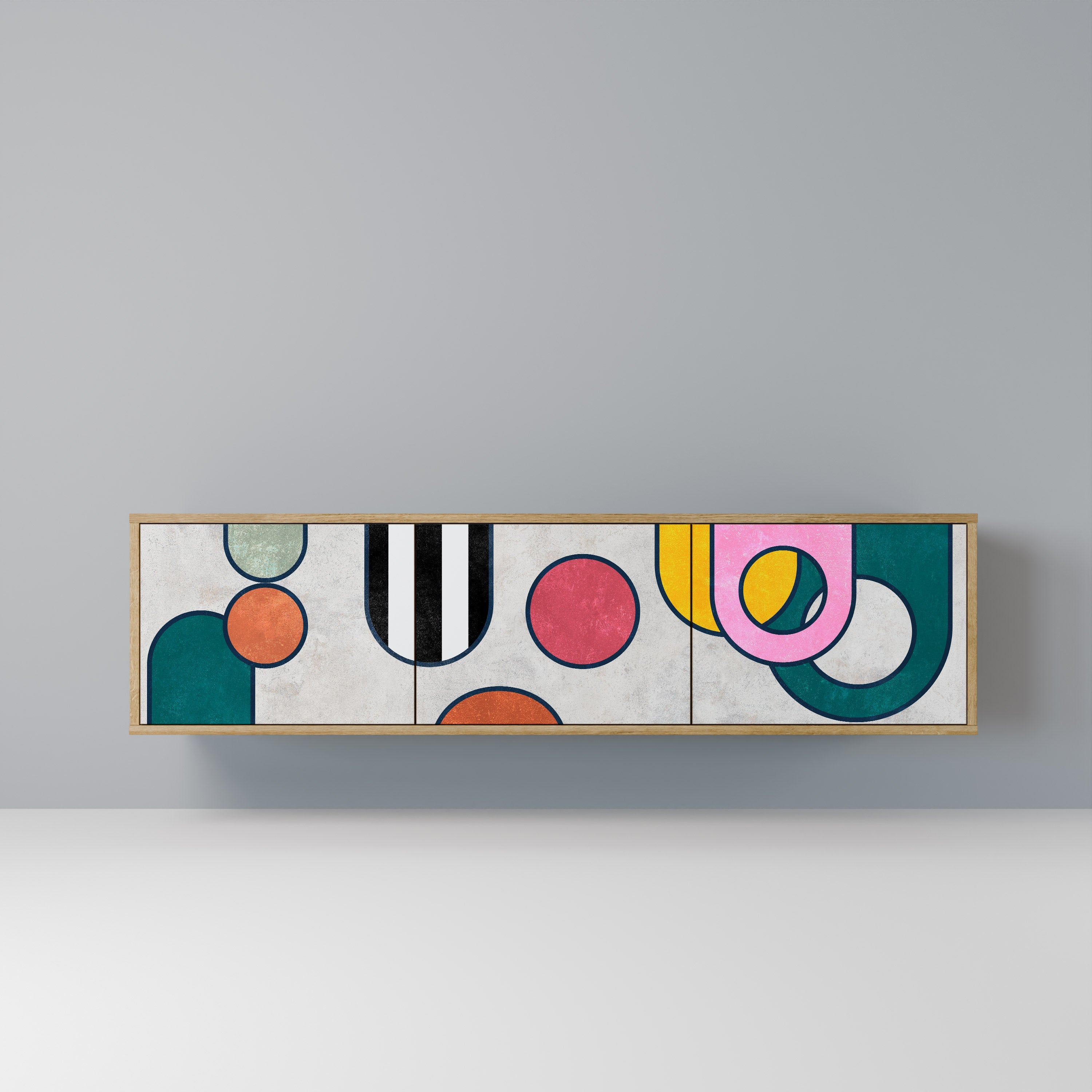 COOL STORY TV-Lowboard mit 3 Türen in Eiche-Optik