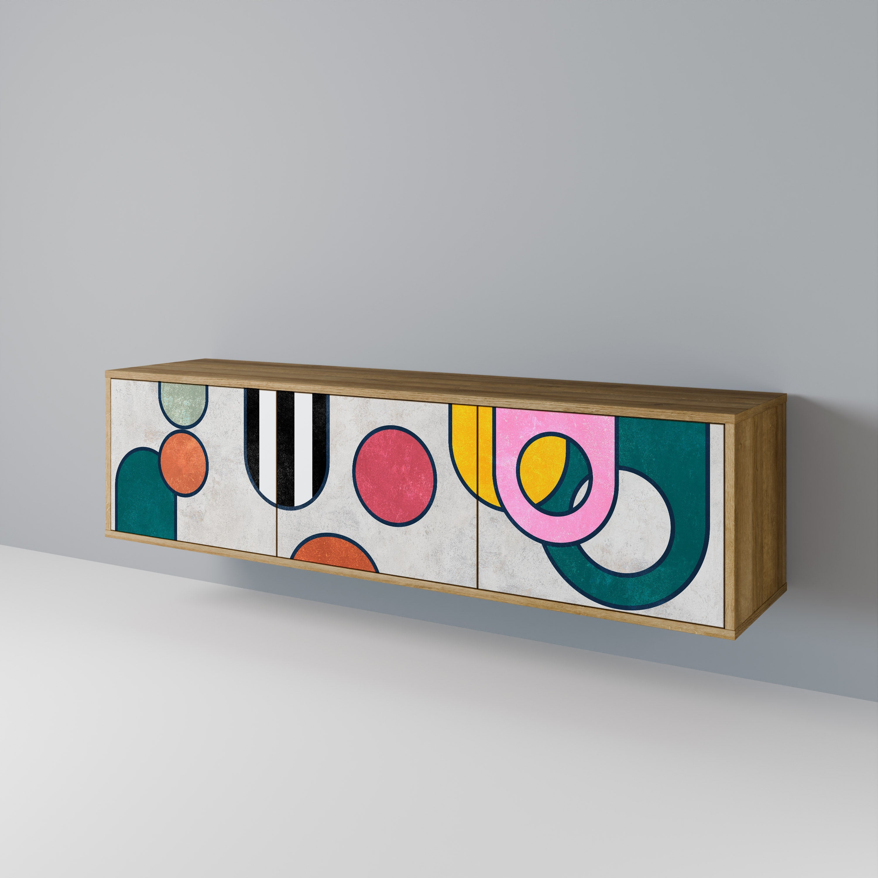 COOL STORY TV-Lowboard mit 3 Türen in Eiche-Optik