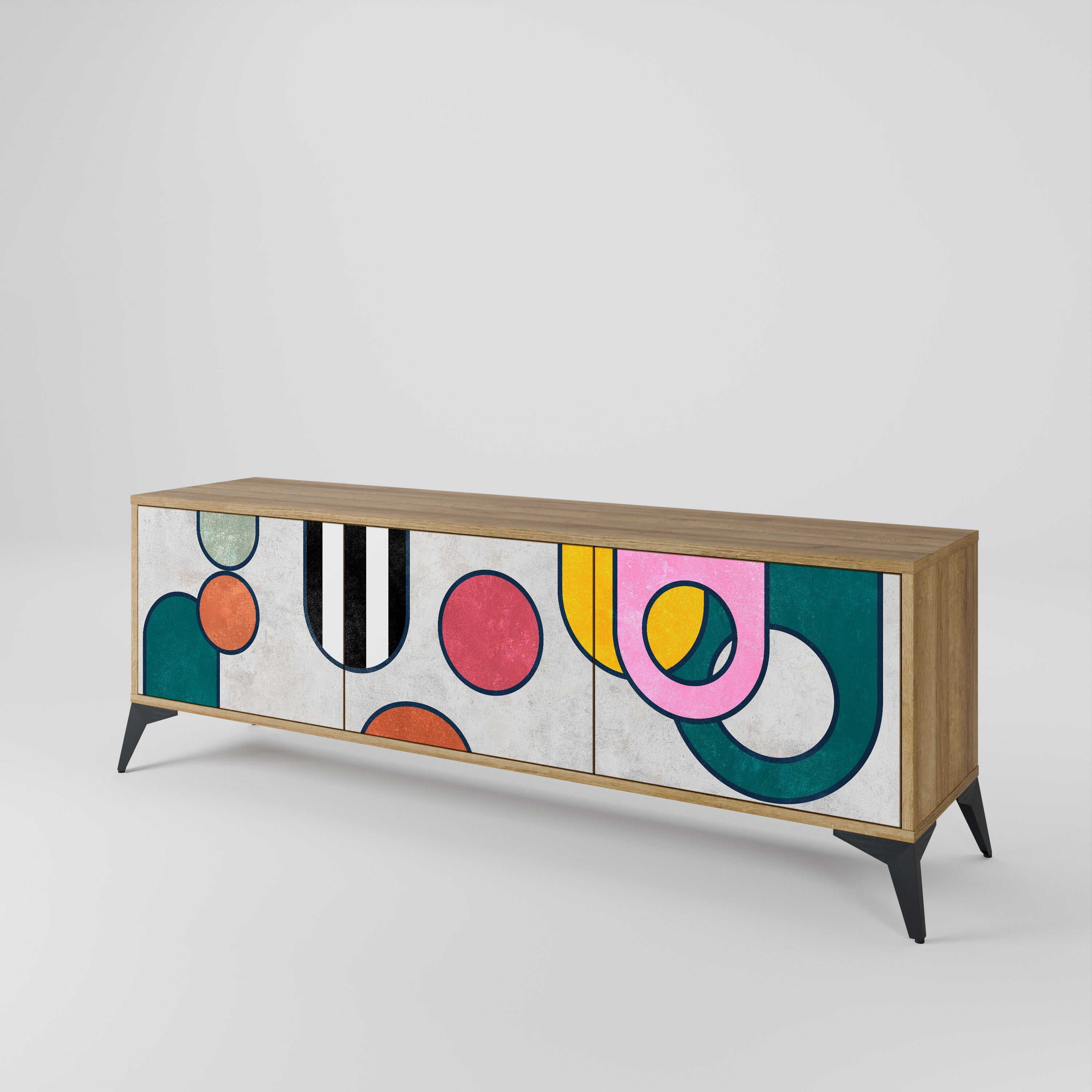 COOL STORY TV-Lowboard mit 3 Türen in Eiche-Optik