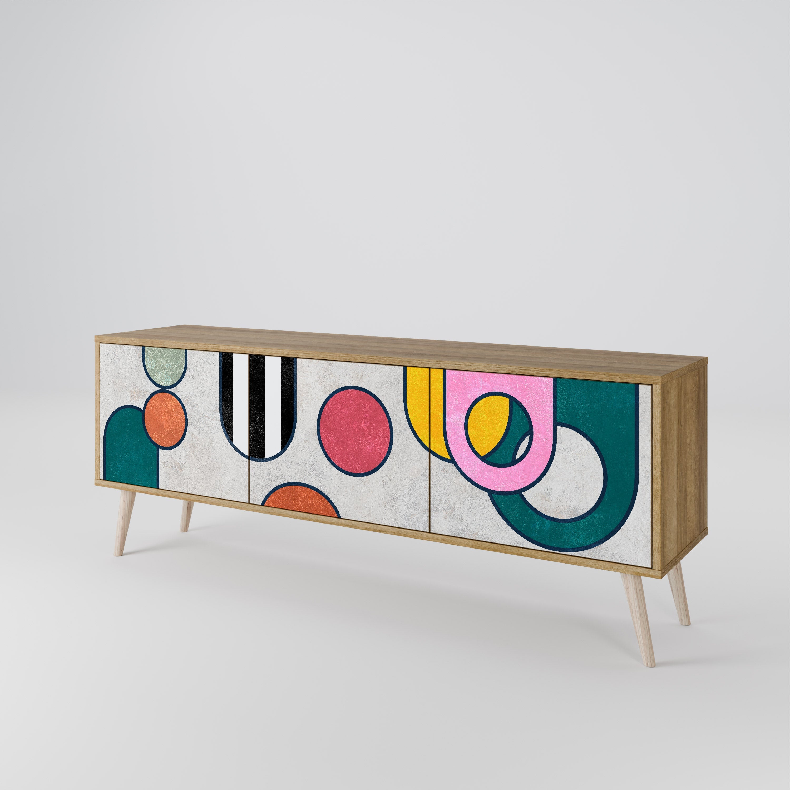 COOL STORY TV-Lowboard mit 3 Türen in Eiche-Optik