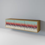 CHROMA CONTOURS TV-Lowboard mit 3 Türen in Eiche-Optik