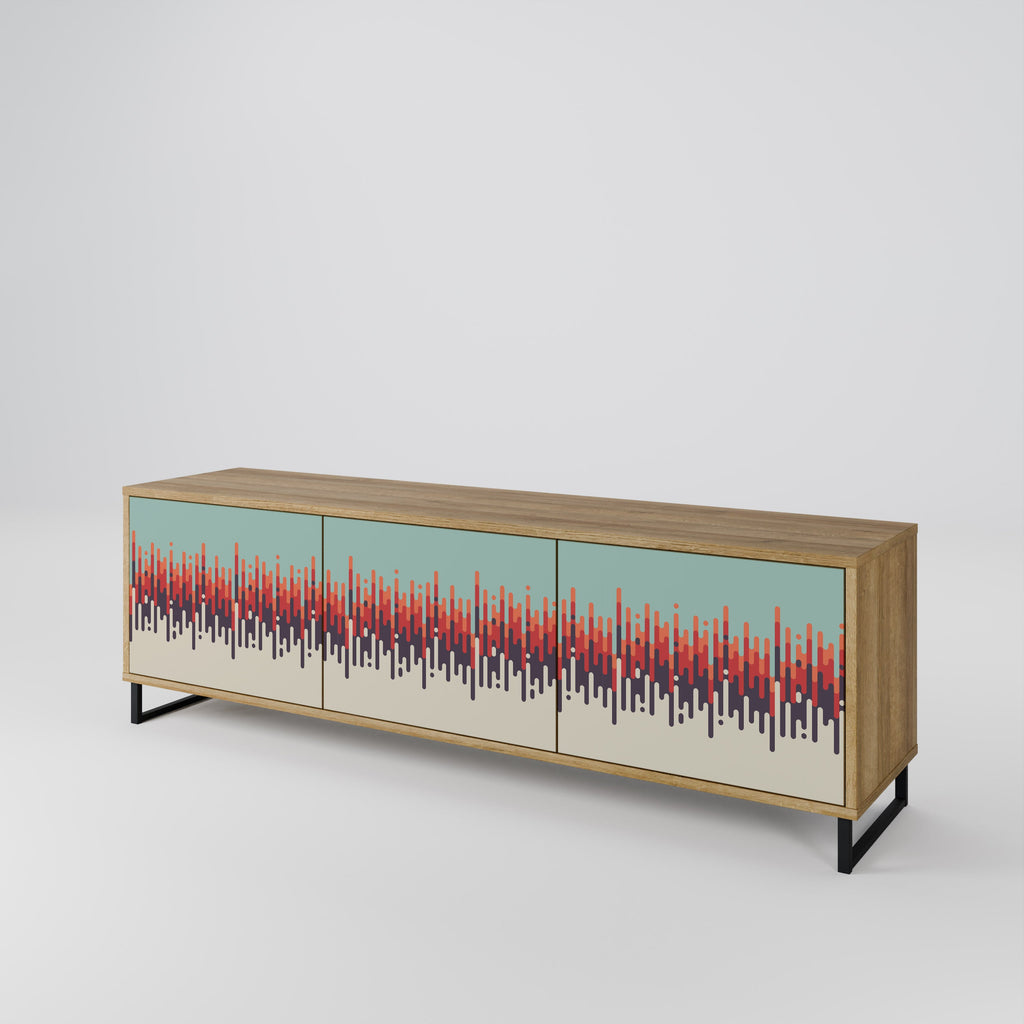 CHROMA CONTOURS TV-Lowboard mit 3 Türen in Eiche-Optik