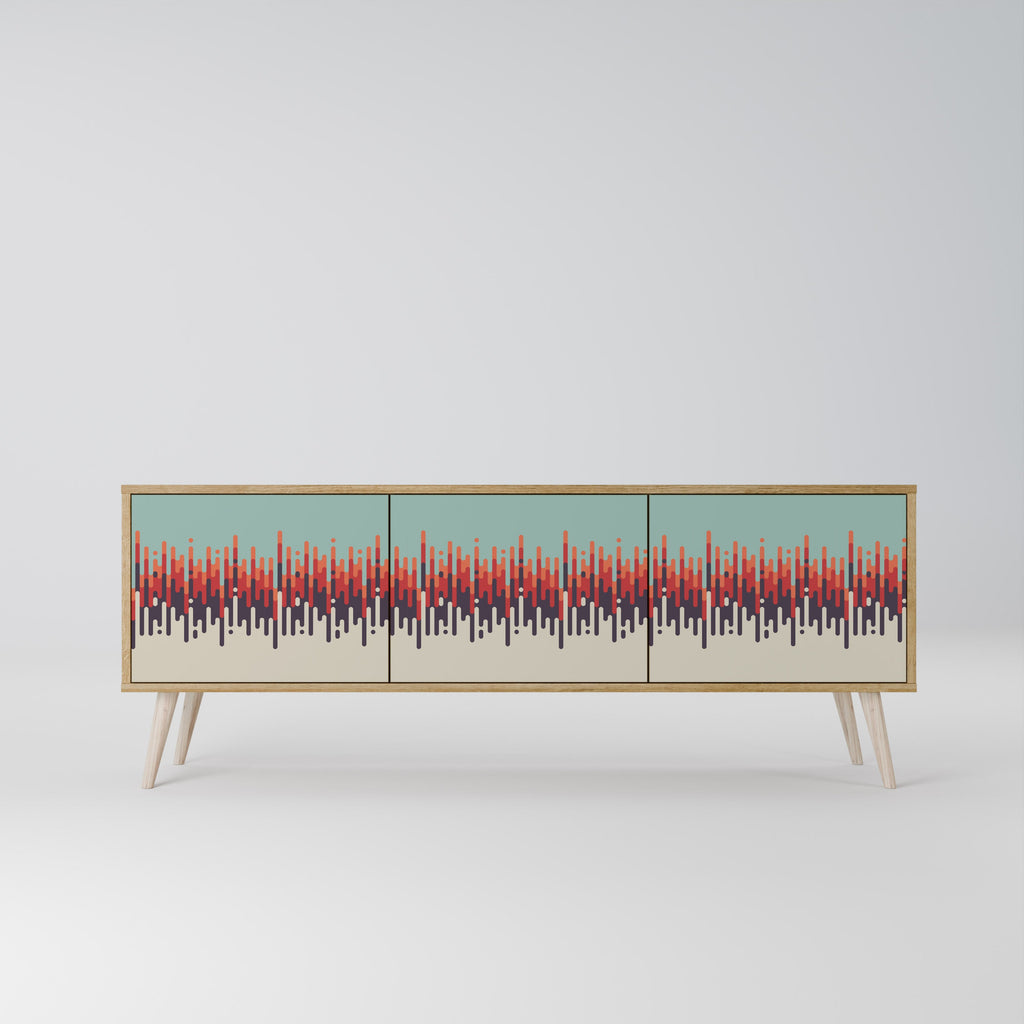 CHROMA CONTOURS TV-Lowboard mit 3 Türen in Eiche-Optik