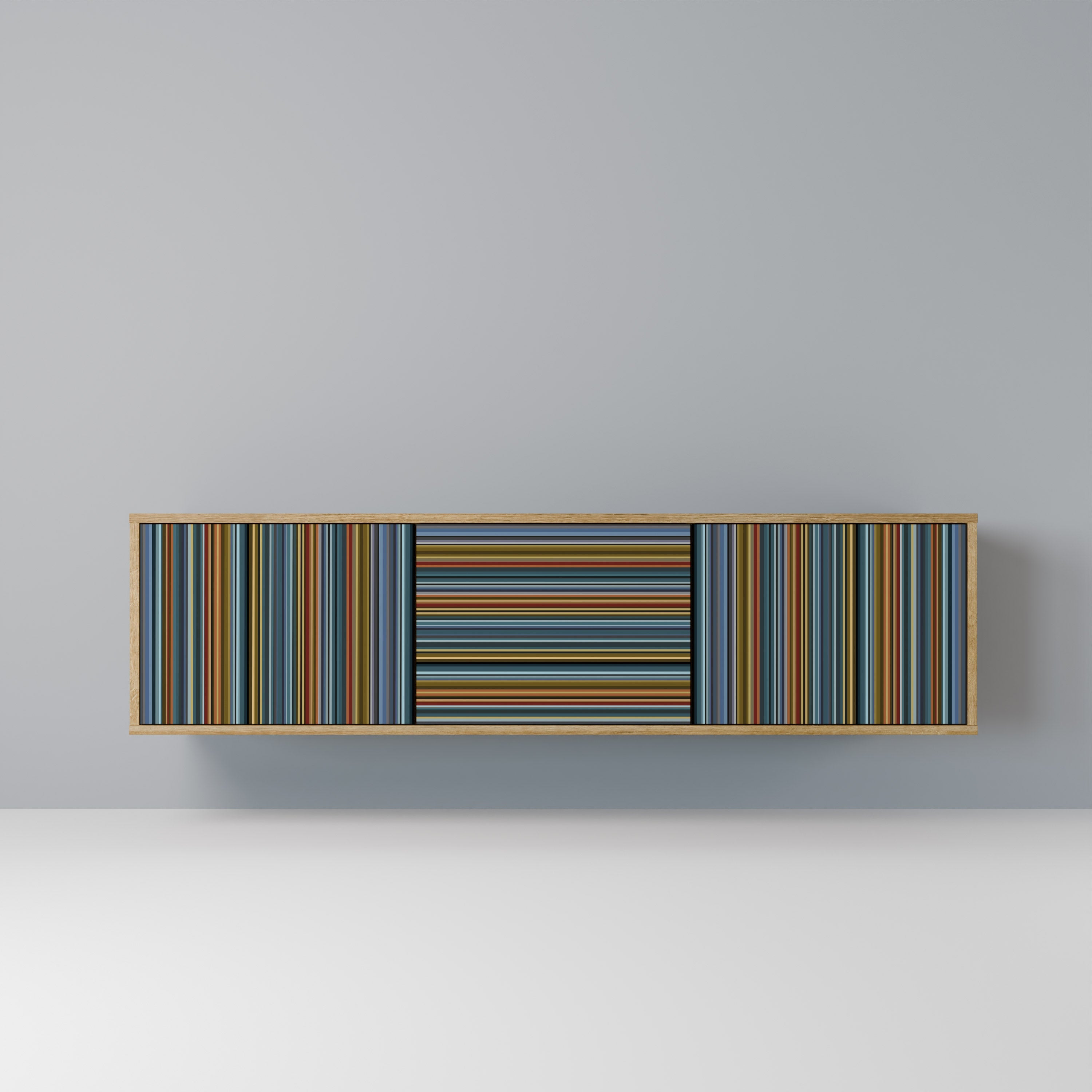 LINEOUT SPECTRUM TV-Lowboard mit 3 Türen in Eiche-Optik