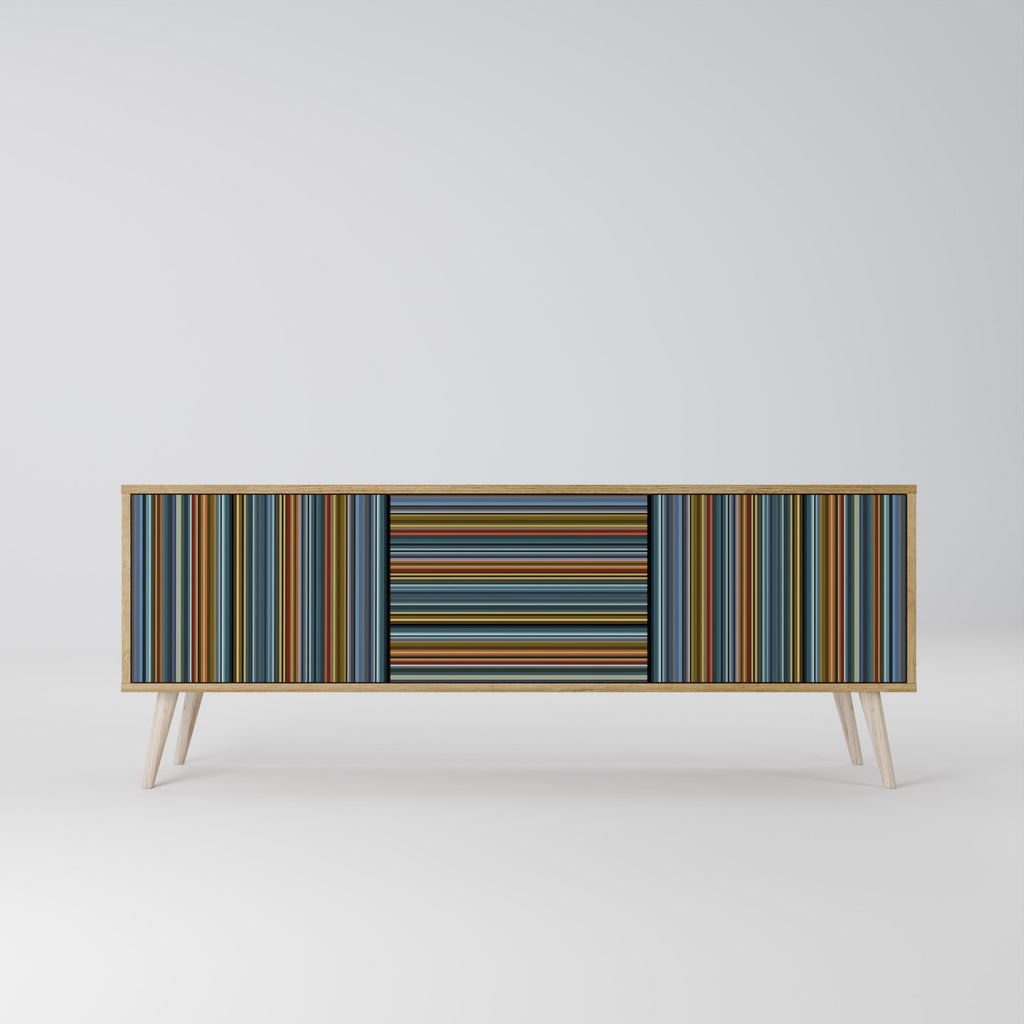 LINEOUT SPECTRUM TV-Lowboard mit 3 Türen in Eiche-Optik