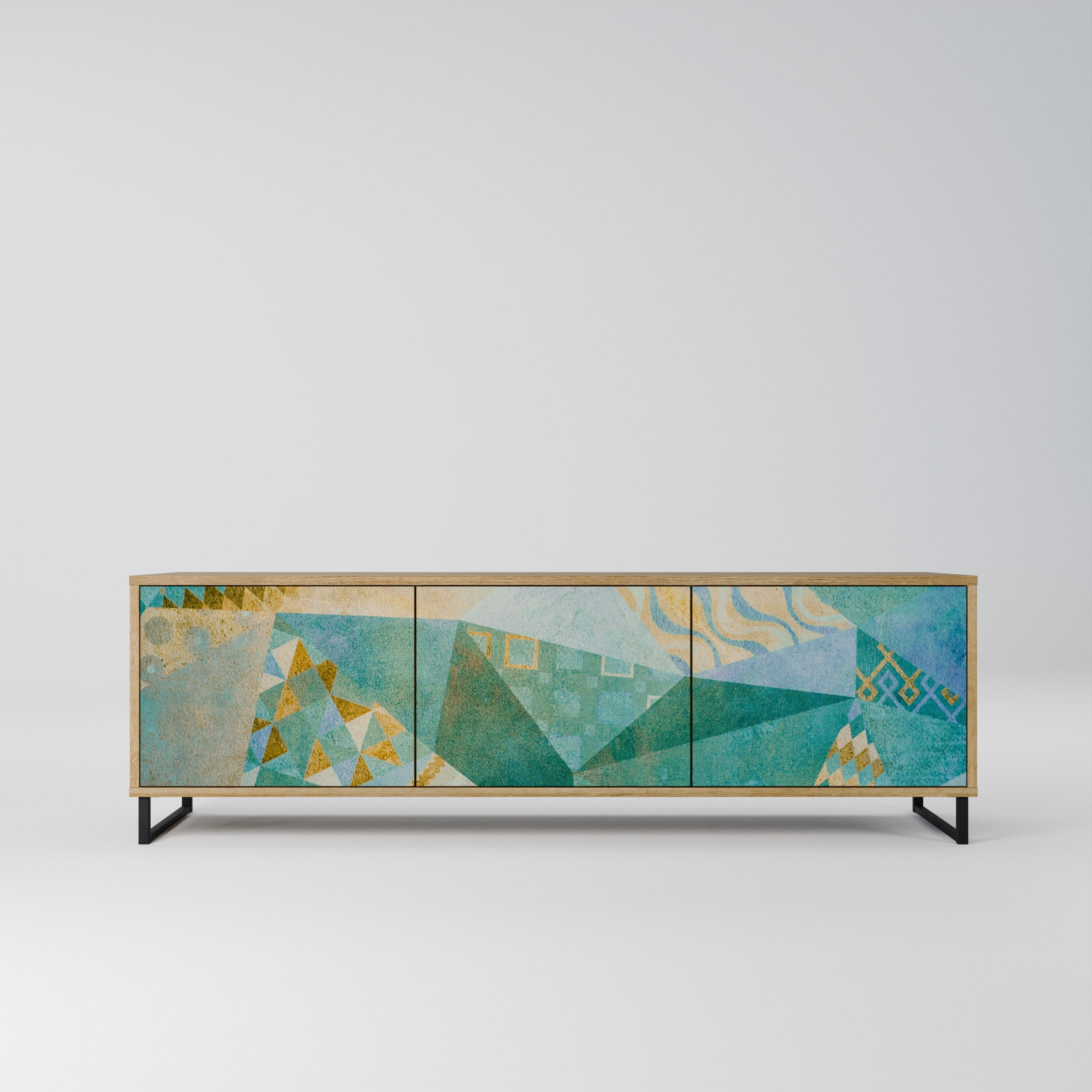 SPECTRUM SPLENDOR TV-Lowboard mit 3 Türen in Eiche-Optik