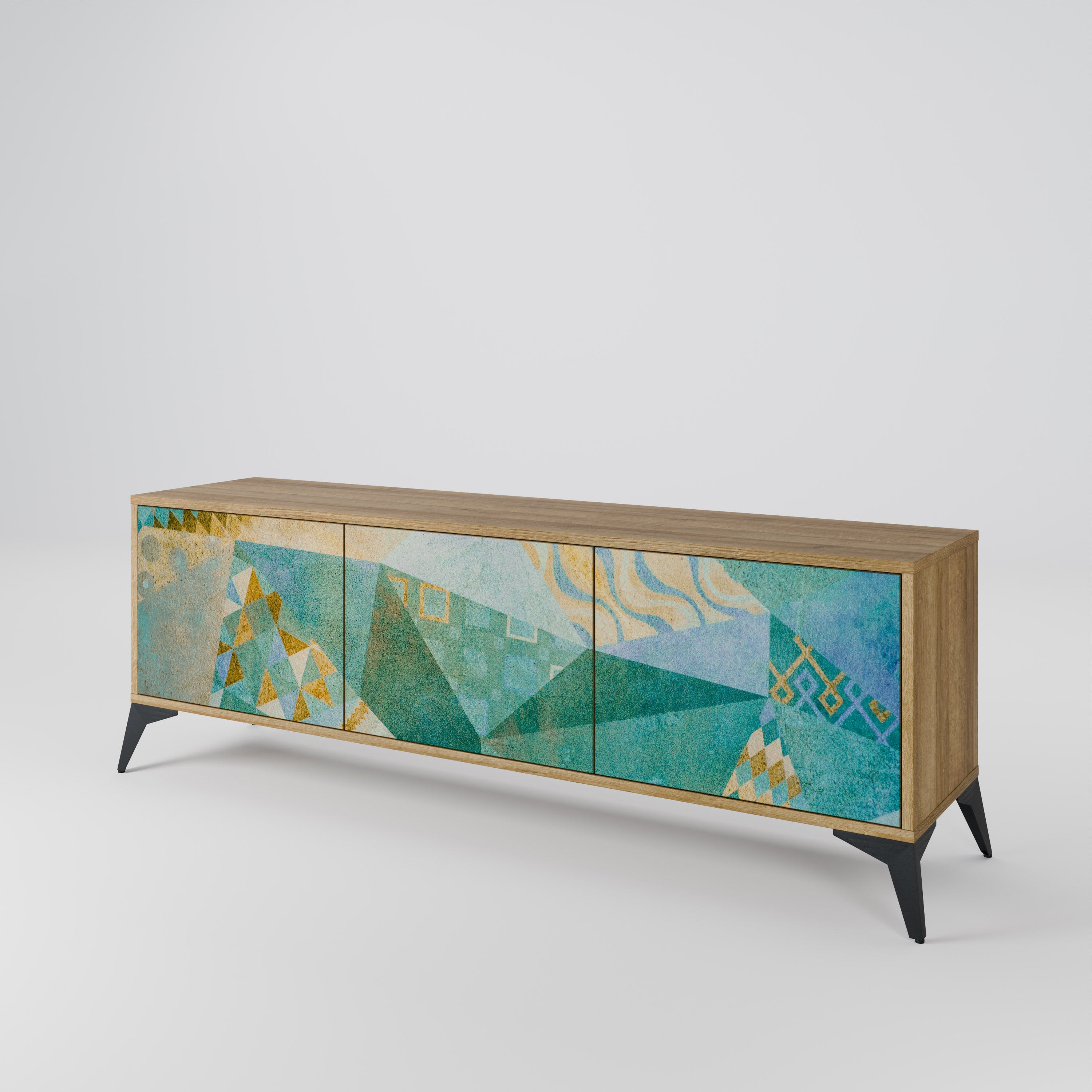 SPECTRUM SPLENDOR TV-Lowboard mit 3 Türen in Eiche-Optik