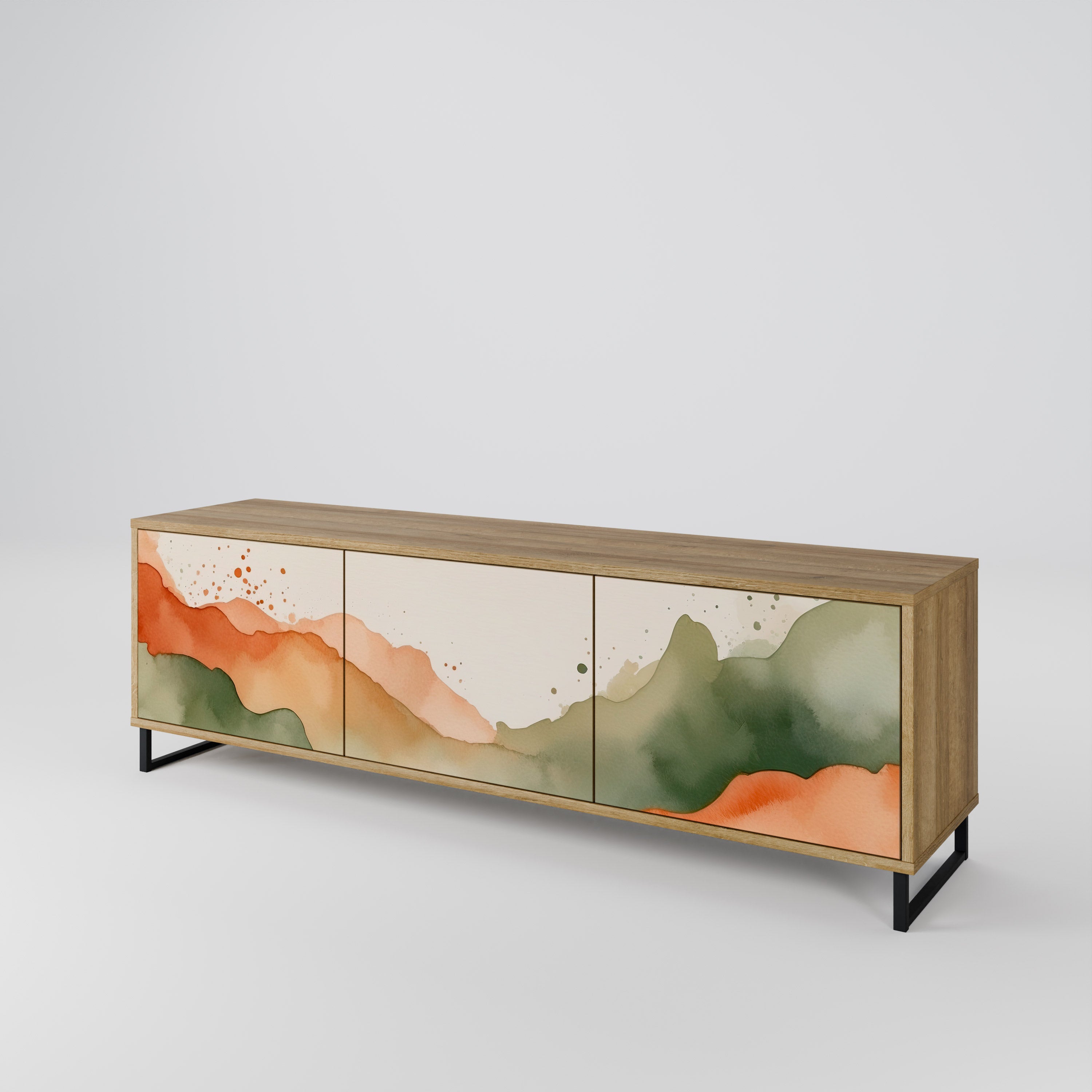 WATERCOLOUR PEAKS 3-Door TV Cabinet