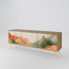 WATERCOLOUR PEAKS 3-Door TV Stand in Oak Effect