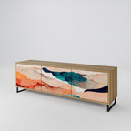 ABSTRACT LANDSCAPE TV-Lowboard mit 3 Türen in Eiche-Optik