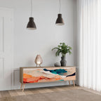 ABSTRACT LANDSCAPE TV-Lowboard mit 3 Türen in Eiche-Optik