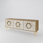 HEXAGONAL SHAPES TV-Lowboard mit 3 Türen in Eiche-Optik