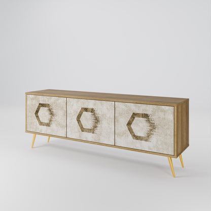 HEXAGONAL SHAPES 3-türiges TV-Lowboard