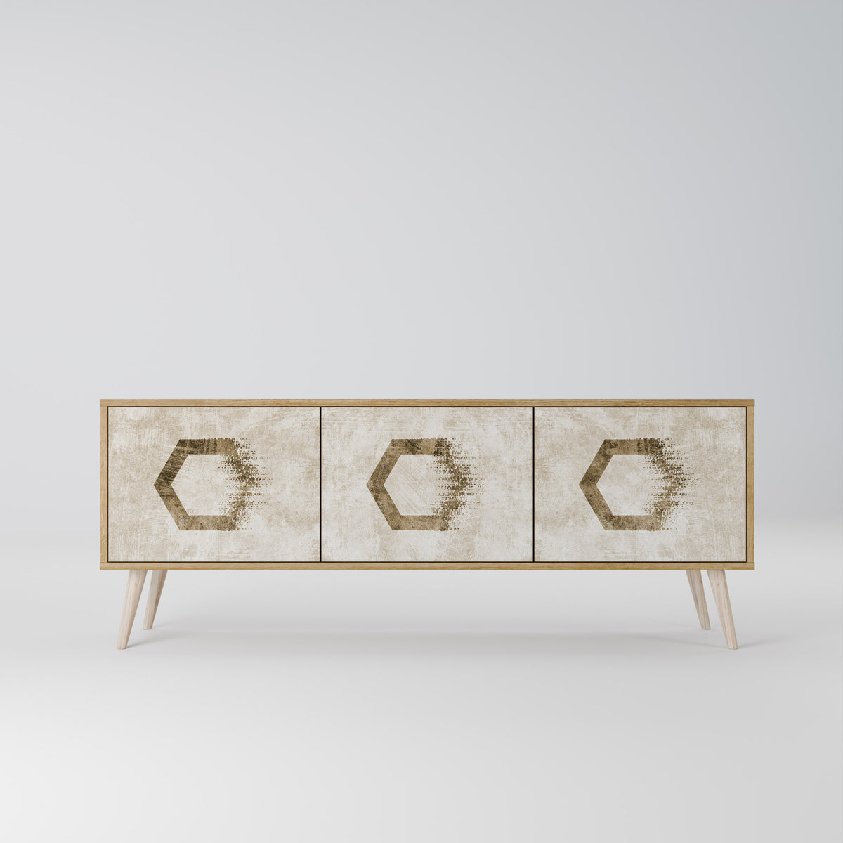HEXAGONAL SHAPES 3-türiges TV-Lowboard
