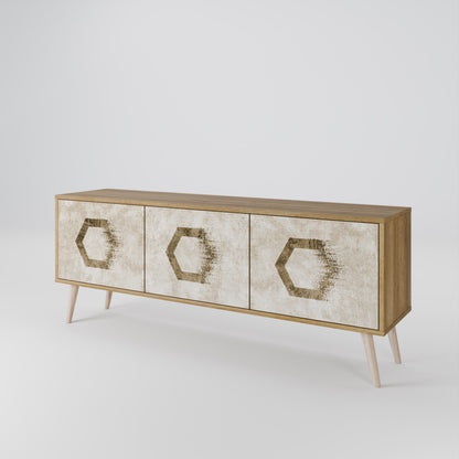 HEXAGONAL SHAPES 3-türiges TV-Lowboard