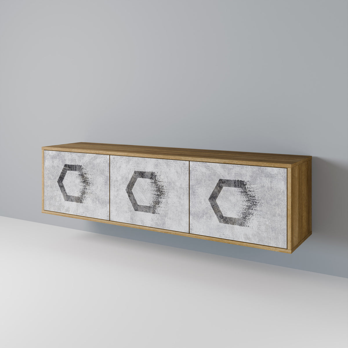 HEXAGONAL FIGURES 3-türiges TV-Lowboard