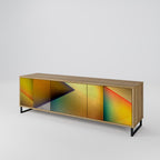 PIERCING SHARPNESS TV-Lowboard mit 3 Türen in Eiche-Optik