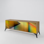 PIERCING SHARPNESS TV-Lowboard mit 3 Türen in Eiche-Optik