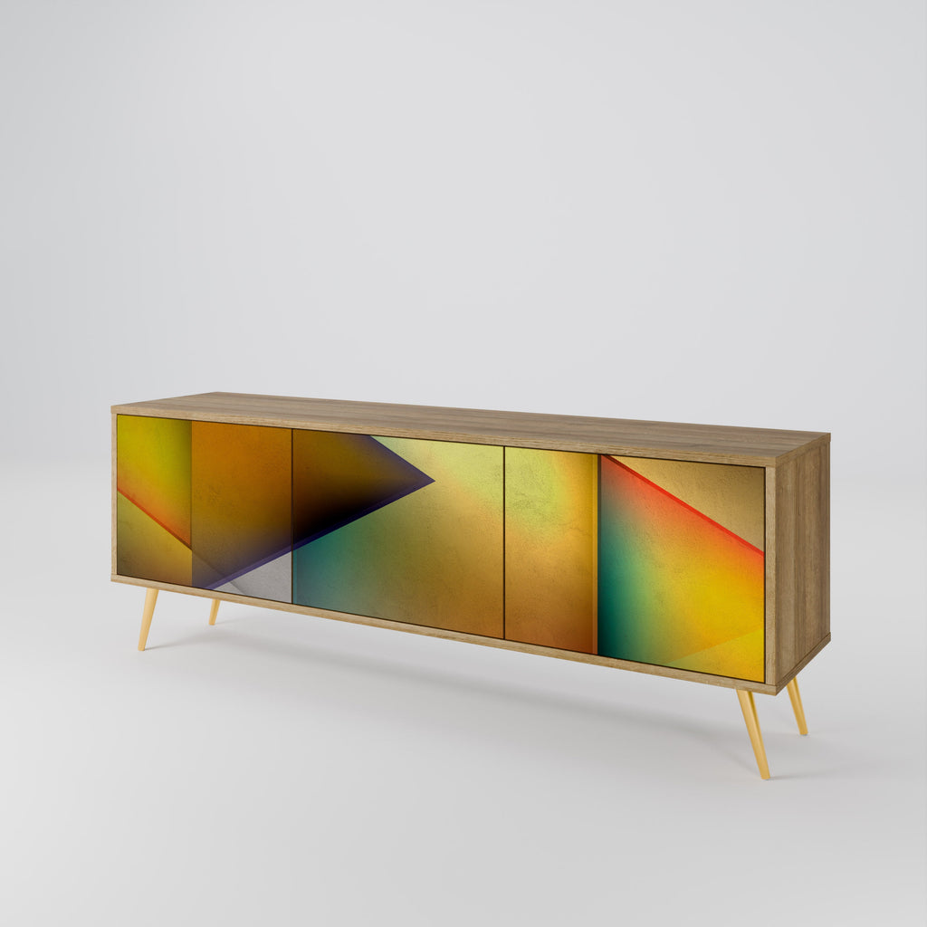 PIERCING SHARPNESS TV-Lowboard mit 3 Türen in Eiche-Optik