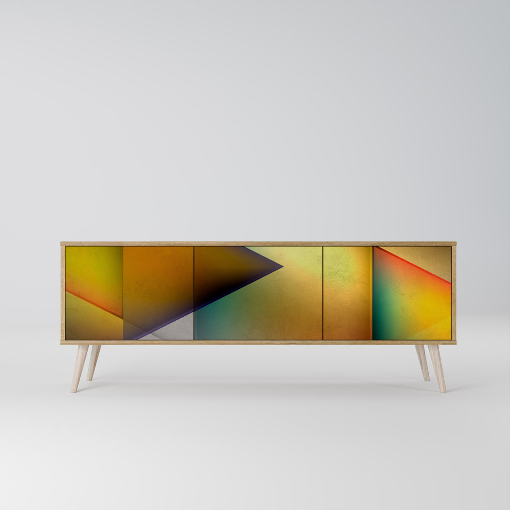 PIERCING SHARPNESS TV-Lowboard mit 3 Türen in Eiche-Optik