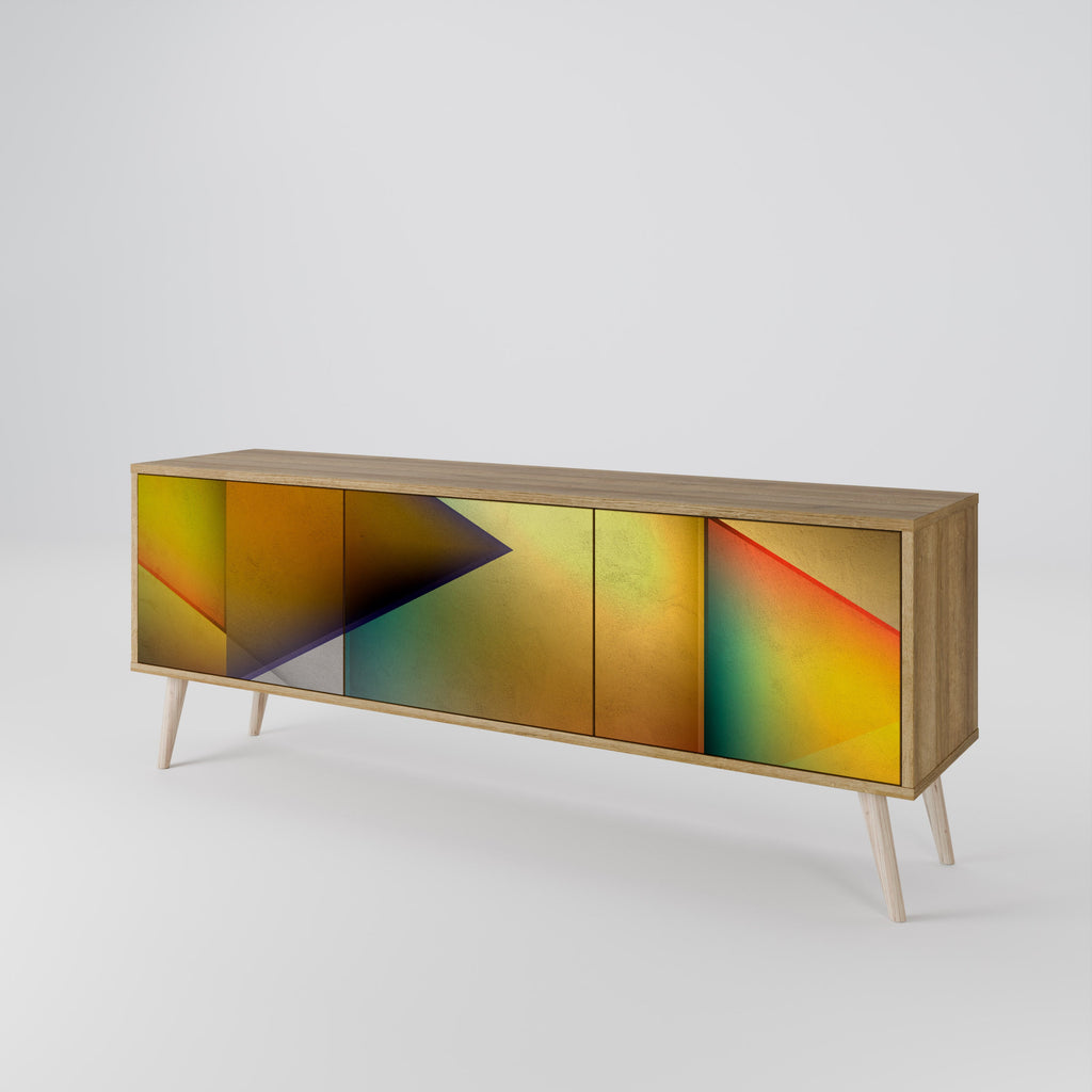 PIERCING SHARPNESS TV-Lowboard mit 3 Türen in Eiche-Optik