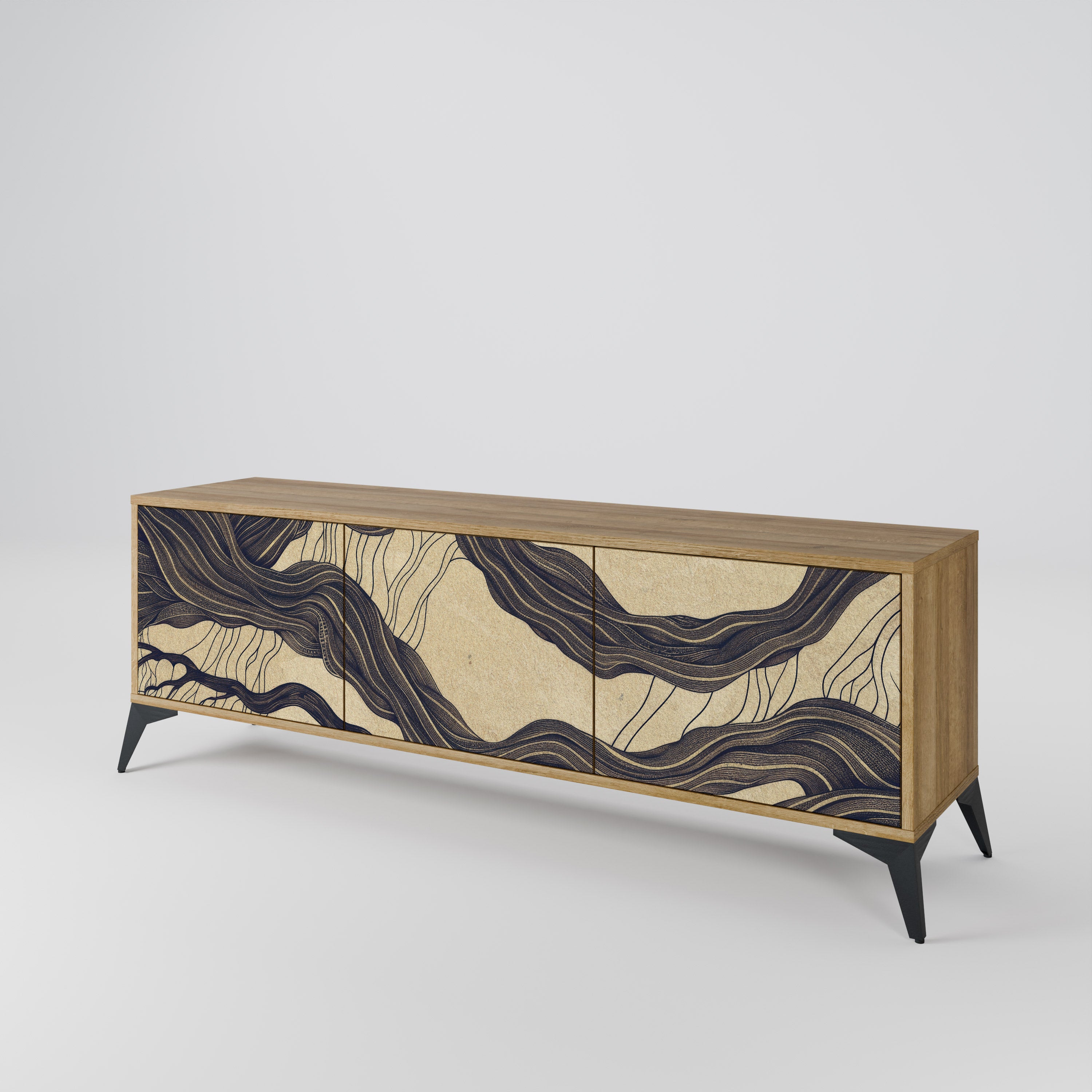 UNIFIED FRAGMENTS 3-Door TV Cabinet