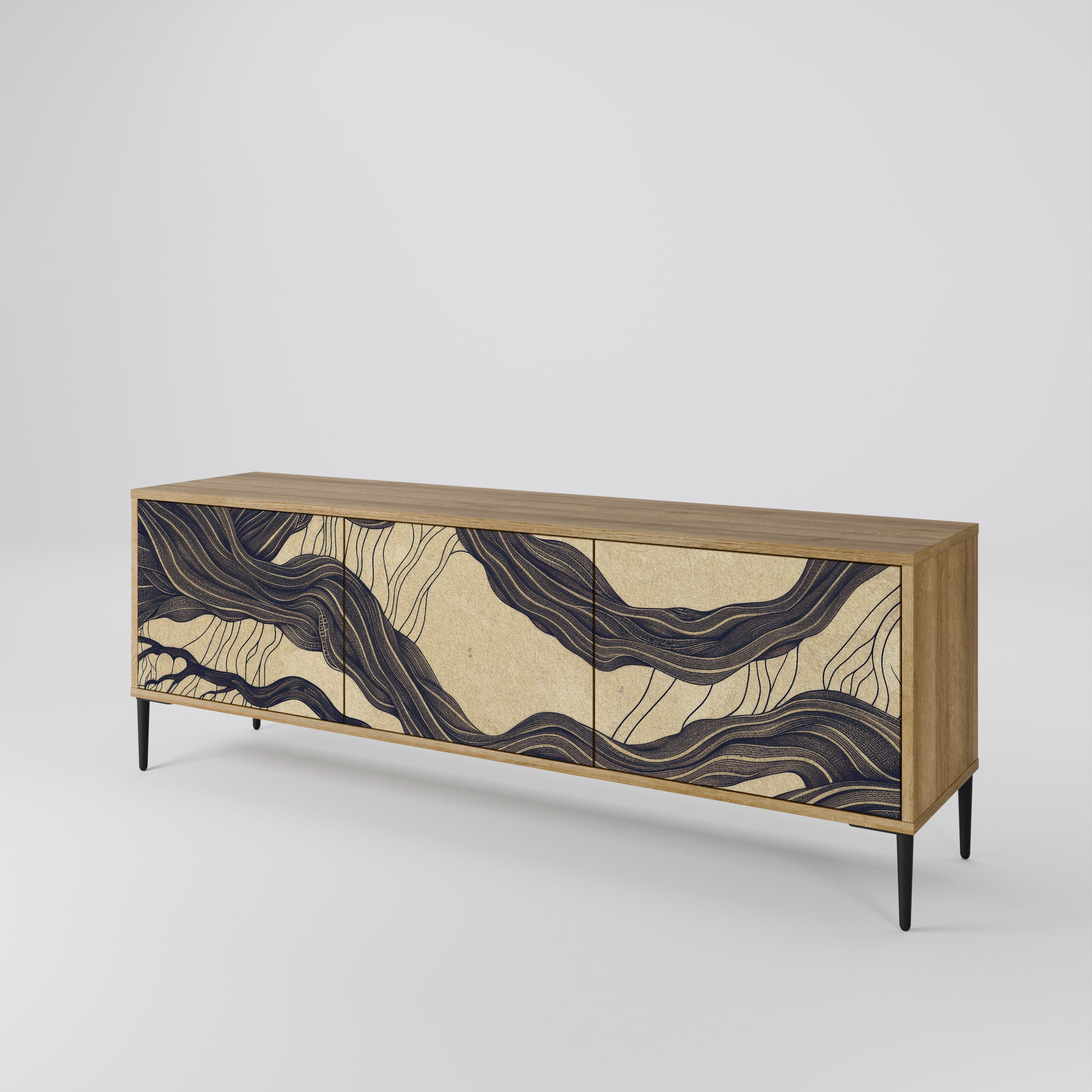 UNIFIED FRAGMENTS 3-Door TV Cabinet