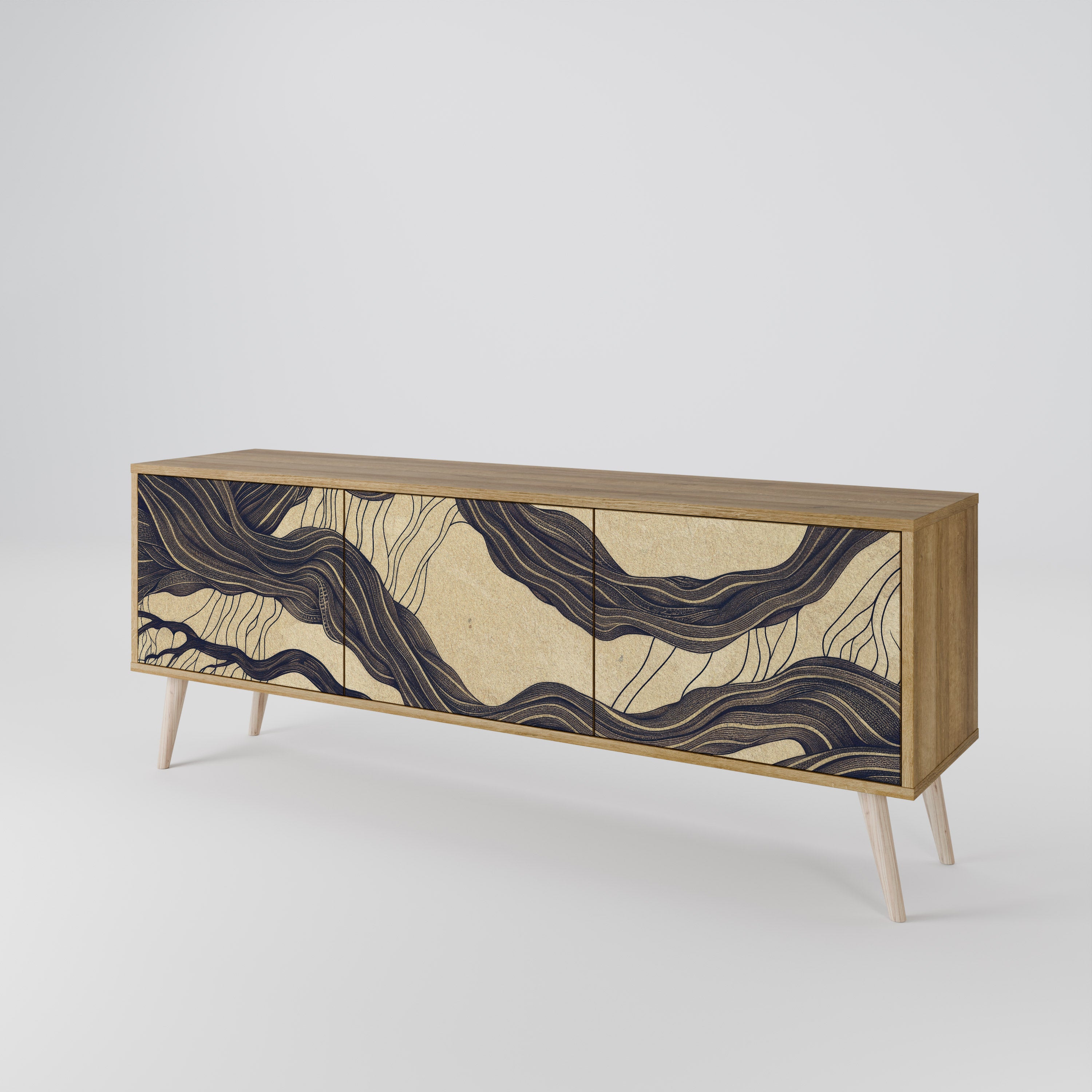 UNIFIED FRAGMENTS 3-Door TV Cabinet