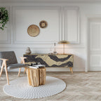 UNIFIED FRAGMENTS TV-Lowboard mit 3 Türen in Eiche-Optik