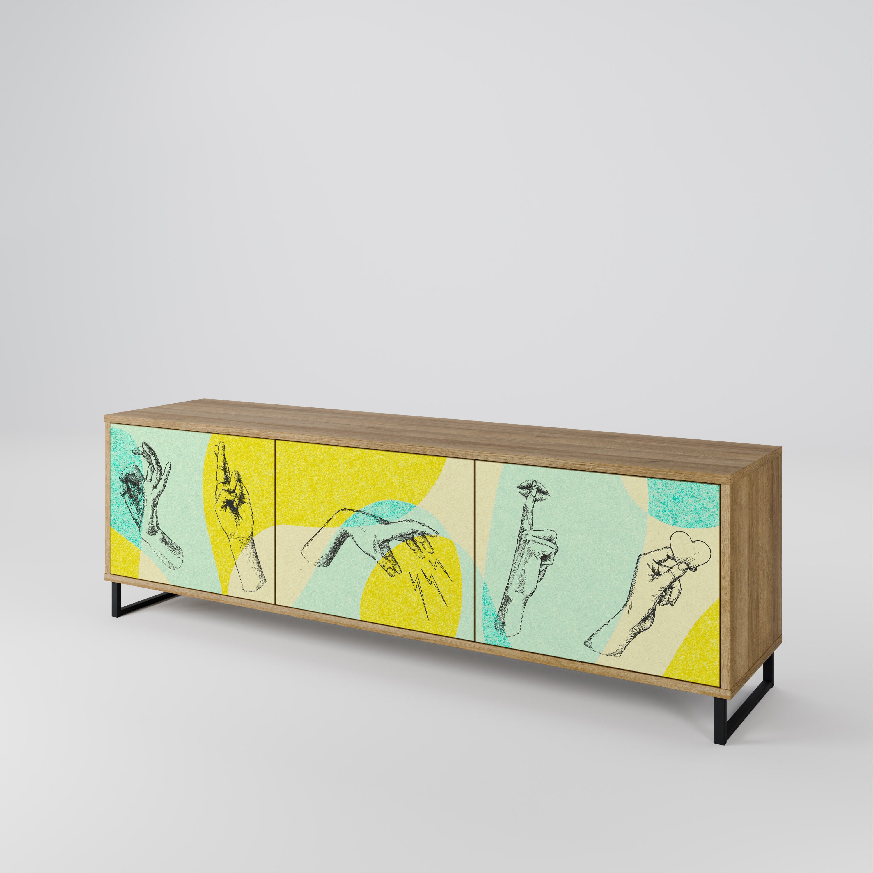 BODY LANGUAGE 3-Door TV Cabinet