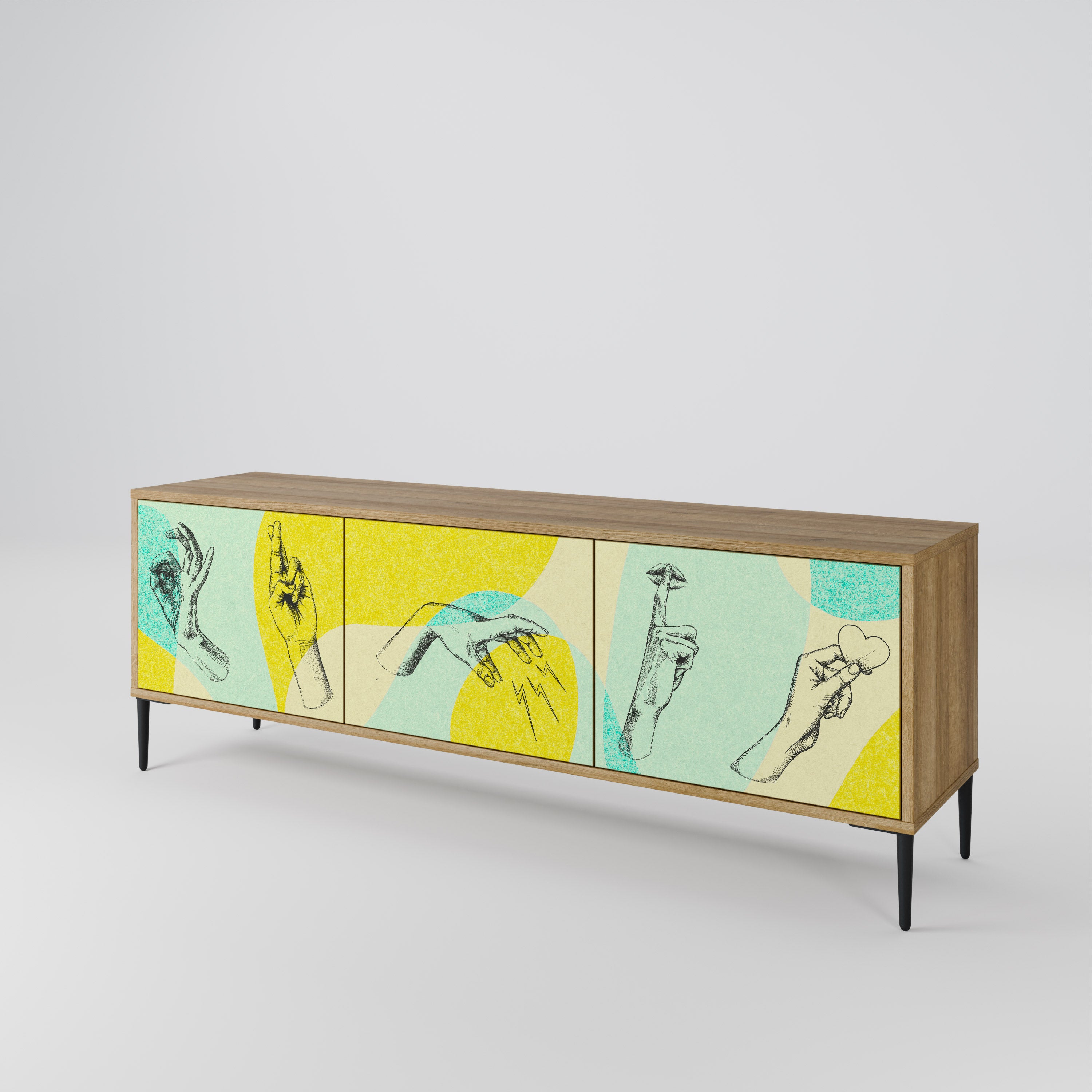 BODY LANGUAGE 3-Door TV Cabinet