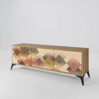 GEOMETRIC FUSION TV-Lowboard mit 3 Türen in Eiche-Optik