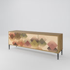 GEOMETRIC FUSION TV-Lowboard mit 3 Türen in Eiche-Optik