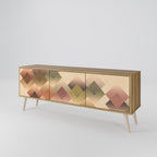 GEOMETRIC FUSION TV-Lowboard mit 3 Türen in Eiche-Optik