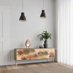 GEOMETRIC FUSION TV-Lowboard mit 3 Türen in Eiche-Optik